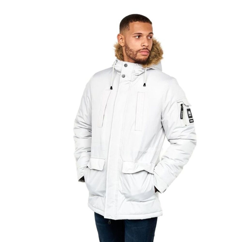 Crosshatch Mens Parkmoore Parka / Putty
